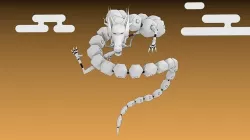 Chinese Mech White Anime Dragon Low Poly Rigged Low-poly 3D model