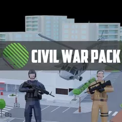 complete pack civil war low poly Low-poly 3D model