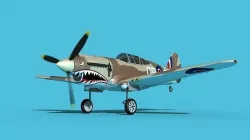 Curtiss P-40B Tomahawk V01 RAF 3D model