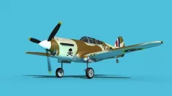 Curtiss P-40B Tomahawk V05 RAF 3D model