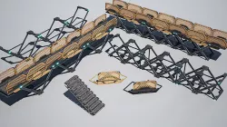 Cyberpunk   Structure Foundation- sci fi  Collection Low-poly 3D model