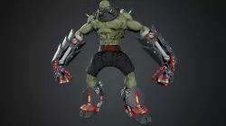 Cyborg Low-poly 3D model