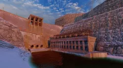 Dam 3d model Dams construction river 3D model Low-poly 3D model