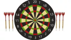Dartboard dart board and darts 3D model