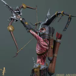 Dead Archer Low-poly 3D model