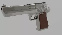 Deagle silver gun 3D model
