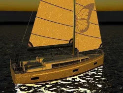 Deck Saloon Sloop Sailboat  3D model