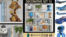 decorative set 12 3D model