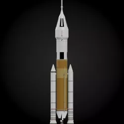 DIRECT 3 Jupiter rocket 3D model