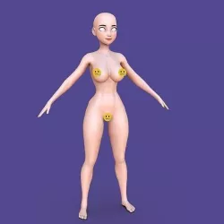 Disney Princess Nsfw basemesh 3D model