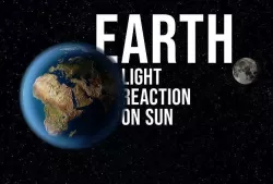 Earth Day and Night texture reacting on Sun rotation and Moon 3D model