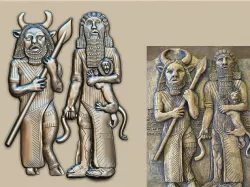 Epic of Gilgamesh Enkidu -Assyrian king Ashurbanipal 3D model