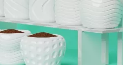 flower pot set 3D model