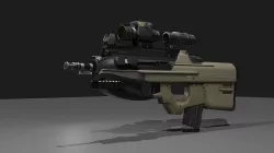 Fn F2000 Low-poly 3D model
