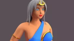 Greek Goddes Selene Character Figure Low-poly 3D model