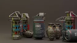 Grenade launcher Low-poly 3D model