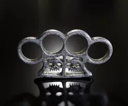 Grunge metal brass knuckles 3D model