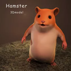 Hamster Low-poly 3D model