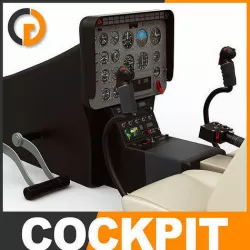 Helicopter Cockpit 3D model