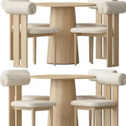 Hippo chair and pov table 3D model