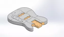"hollow body" Telecaster bass style ready for printing