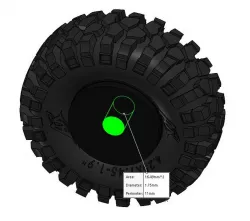 Hotwheels wheel 16mm