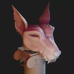 Jackal or Anubis Low-poly 3D model