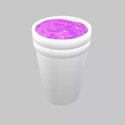 Lean Double Styrofoam Cup Low-poly 3D model