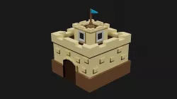Little Lowpoly Castle Low-poly 3D model