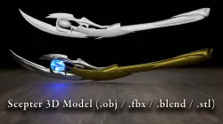 Loki Staff  Mythical Weapon of Avengers Scepter 3D model