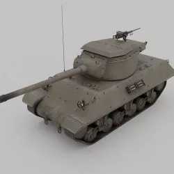M36 Jackson Tank Destroyer Low-poly 3D model