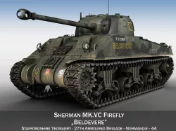 M4 Sherman MK VC Firefly - Beldevere 3D model