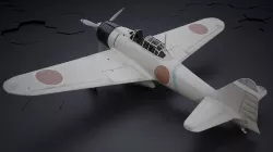 Mitsubishi A6m2 Zero - ww2 Japan plane 3D model
