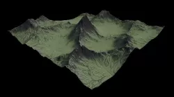 Mountain Landscape Low-poly 3D model