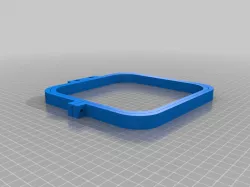My Customized Embroidery hoop, square, parametric (e.g. for lettering)