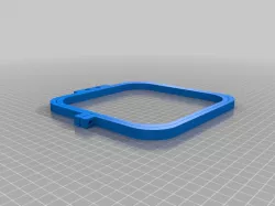 My Customized Embroidery hoop, square, parametric (e.g. for lettering)