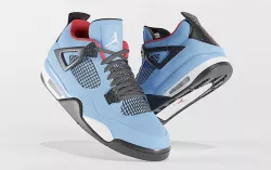 Nike Air Jordan 4 Travis Scott Cactus Jack Shoe Low-poly 3D model
