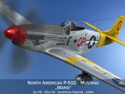 North American P-51D Mustang - Marie 3D model