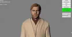 Obi-Wan Kenobi for VTuber Low-poly 3D model
