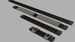 Picatinny RAS RIS Rails and Covers 3D model