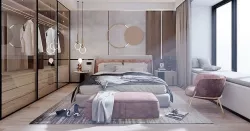 Pink modern Bedroom 3D model