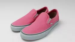 Pink pair of womans slip-on shoes or slipons summer or spring  3D model