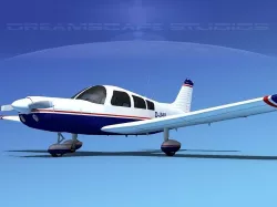 Piper PA-28-235 Cherokee  V03 3D model