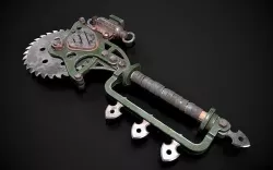 Post Apocalyptic Circular Saw Low-poly 3D model