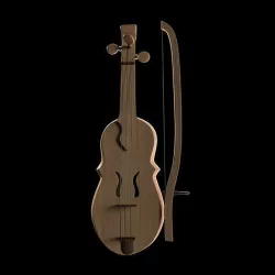 Rabel wooden violin 3D model