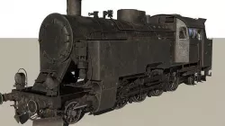 Railway Locomotive WW2 3D model