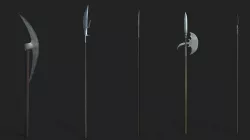Realistic Medieval Spears and Polearms Low-poly 3D model