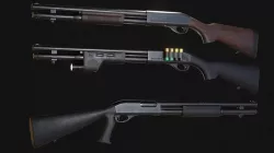 Remington 870 Police Magnum 12 Gauge Shotgun Pack Low-poly 3D model