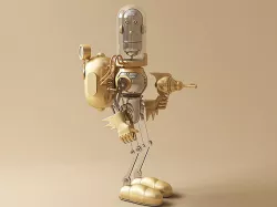 Robot golden 3D model