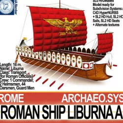 Roman Ship Liburna A 3D model